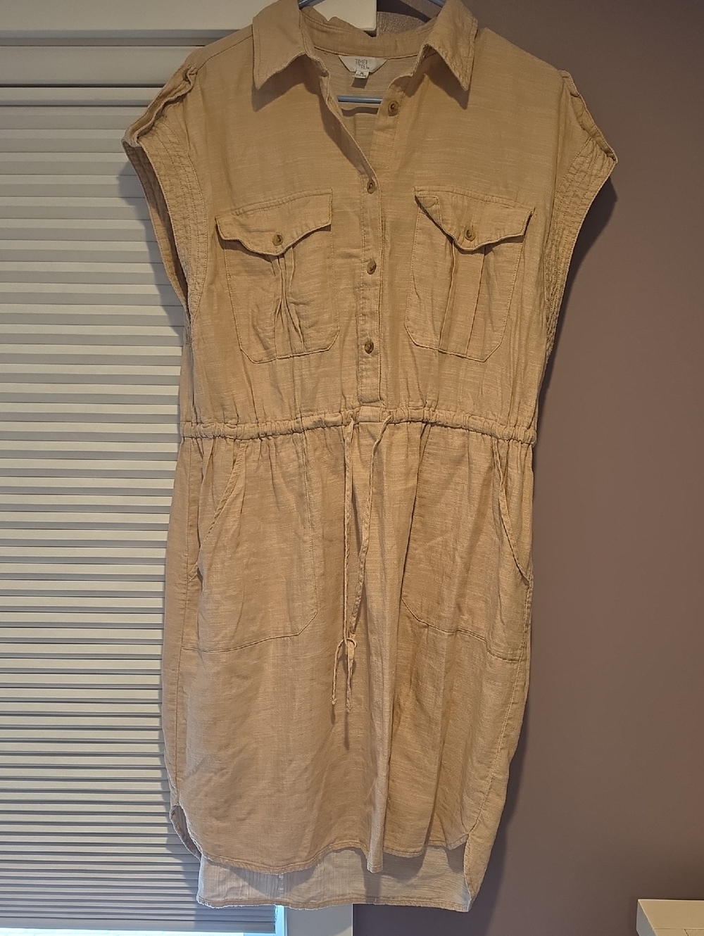 Time and Tru Beige Shirt Dress